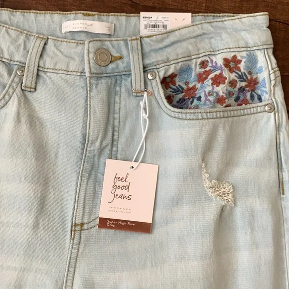 NWT LC Lauren Conrad Super High Rose crop - Picture 6 of 9